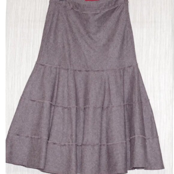 Luisa Cerano Chic Brown A-Line Women's flare wool blend  Skirt size 6 - Picture 13 of 14